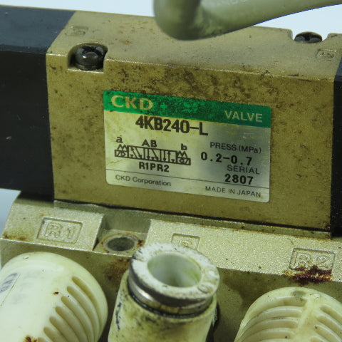 CKD KB240-L 3 Port Pneumatic Solenoid Valve 0.2-0.7MPa 24VDC