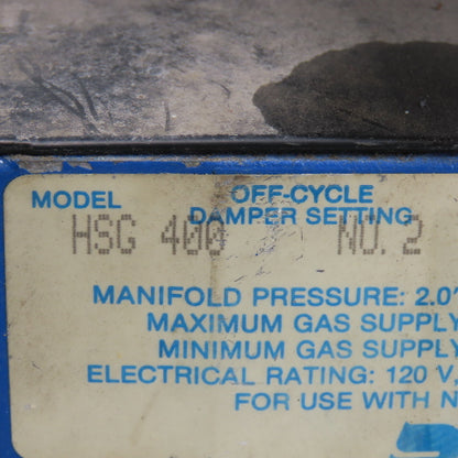 Blue Angel HSG 400 Natural/LP Power Gas Burner 115V 60Hz 400,000 BTU/HR Max