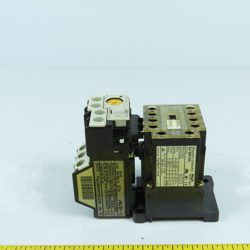 Fuji SJ-0G/UL Magnetic Contactor 15A W/ Overload TR-0N/3Z716 0.95-1.45A