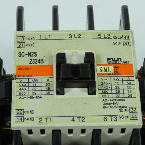 Fuji SC-N2S Z324B 50A 22kW Motor Starter Contactor 110V Coil
