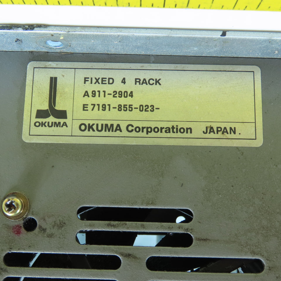 Okuma E7191-855-023 A911-2904 PLC Rack Chassis W/ Motherboard E4809-770-132