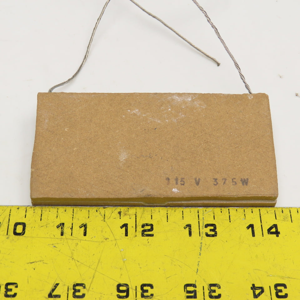 4" x 2" x 7/16" Thick Ceramic Plate Heater 115V 375W