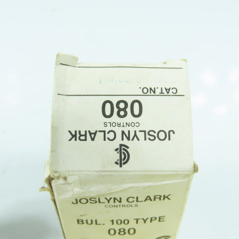 Joslyn Clark 080 2-Position Keyed Selector Switch Bul. 100 600VAC / 300VDC NEW