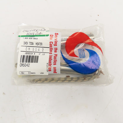 DME CM-504-2 Cartridge Heater 240V 700W 5/8" x 4" Bag Of 2