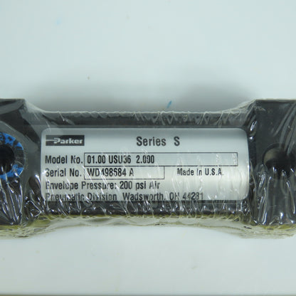 Parker 0.100 USU36 2.000 Series S Pneumatic Air Cylinder 1" Bore 2" Stroke NEW