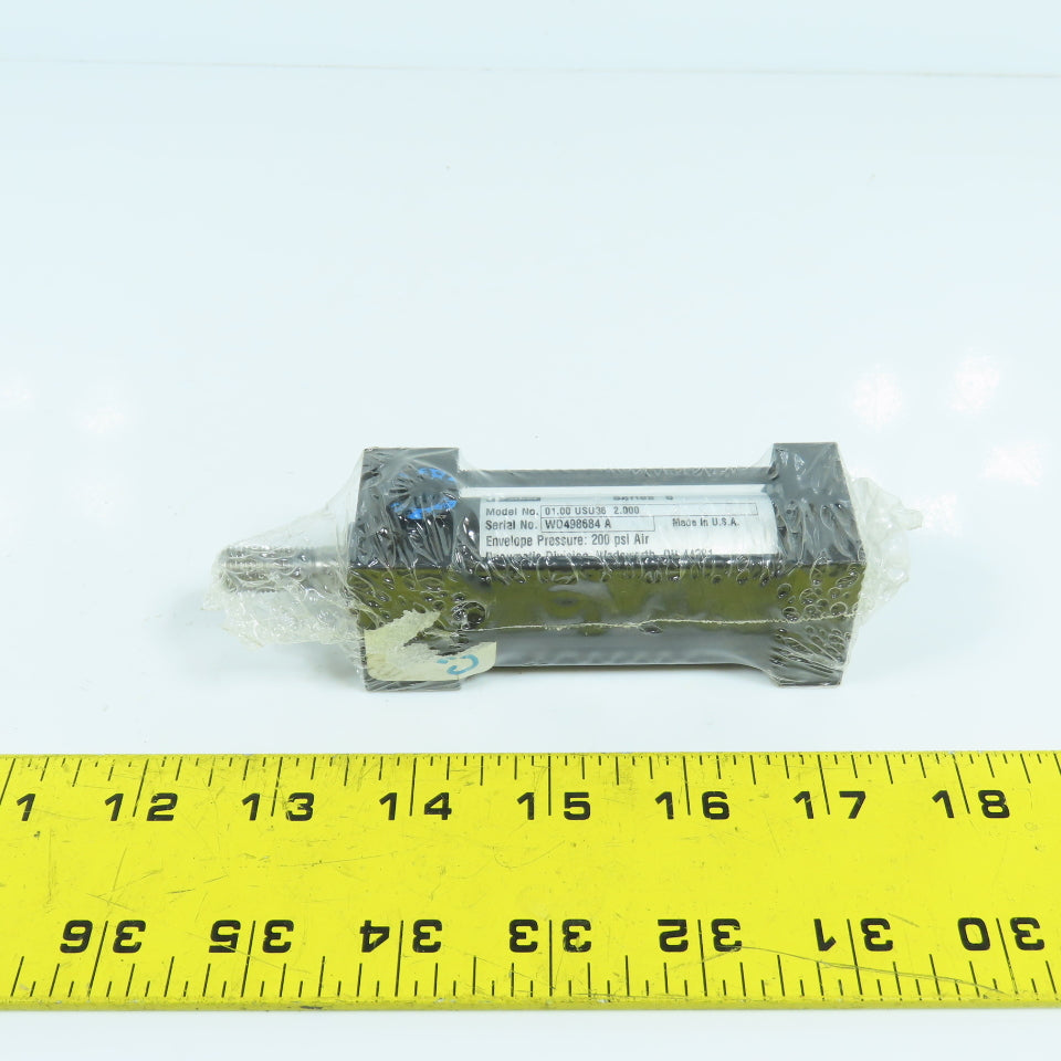 Parker 0.100 USU36 2.000 Series S Pneumatic Air Cylinder 1" Bore 2" Stroke NEW