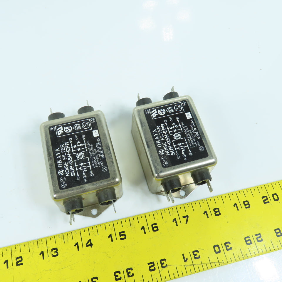 Okaya SUP-G5H-EPR Noise Filter 2x4mH 250VAC 5A Lot Of 2