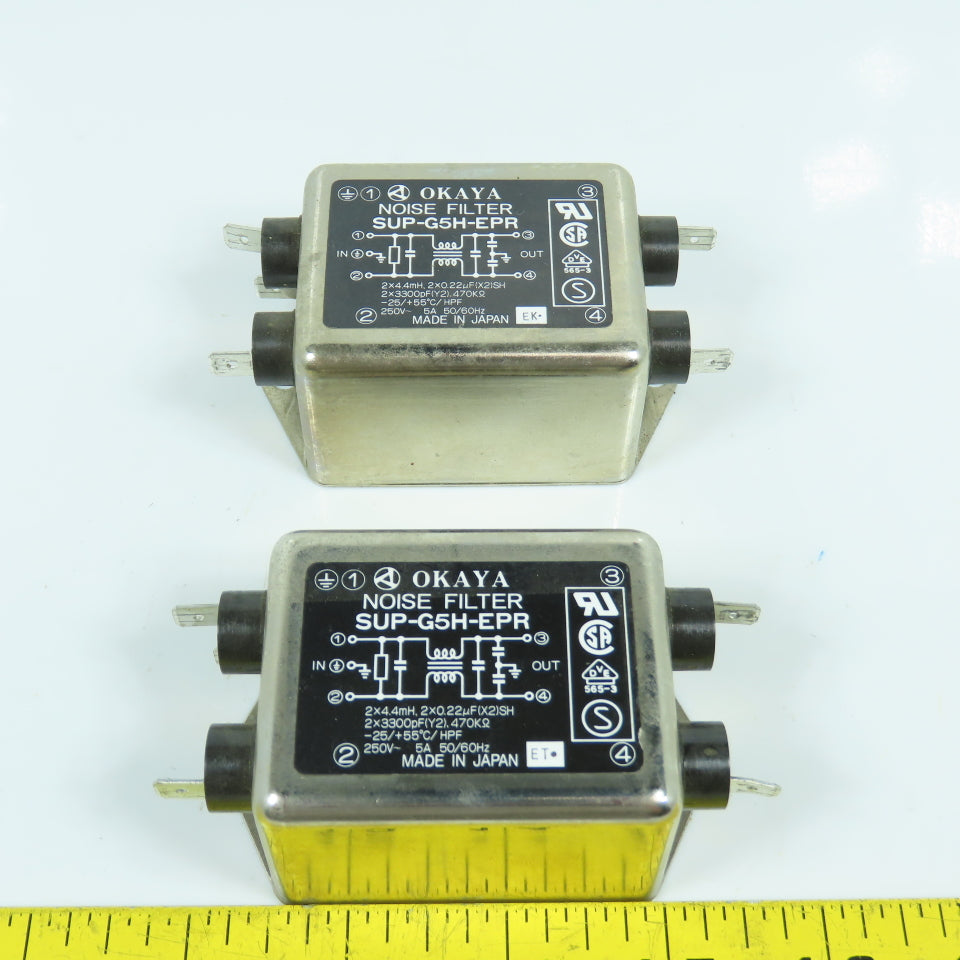 Okaya SUP-G5H-EPR Noise Filter 2x4mH 250VAC 5A Lot Of 2