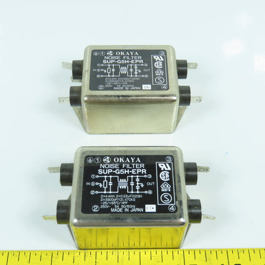 Okaya SUP-G5H-EPR Noise Filter 2x4mH 250VAC 5A Lot Of 2