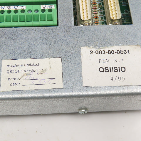 Homag 2-083-80-0801 REV 11.0 Updated QSI/SIO Interface Relay Controller