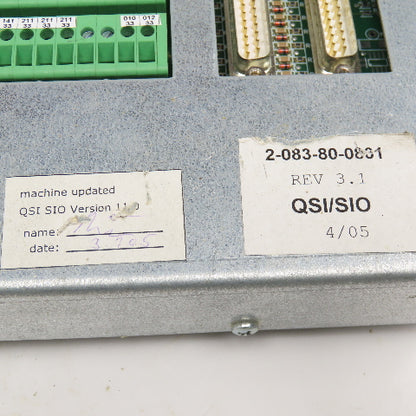 Homag 2-083-80-0801 REV 11.0 Updated QSI/SIO Interface Relay Controller