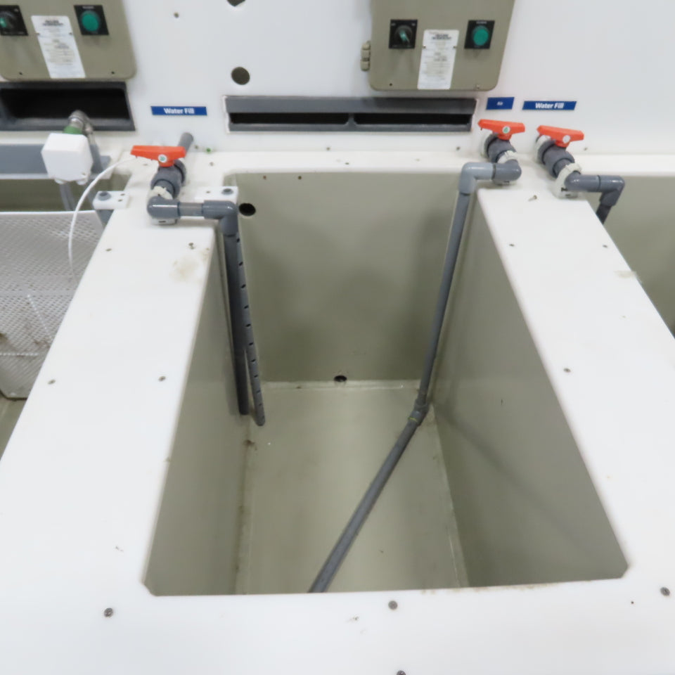 5 Station Plating & Etch Acid Wet Bench Wash Station (40USG Compartments)