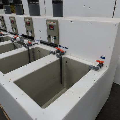 5 Station Plating & Etch Acid Wet Bench Wash Station (40USG Compartments)