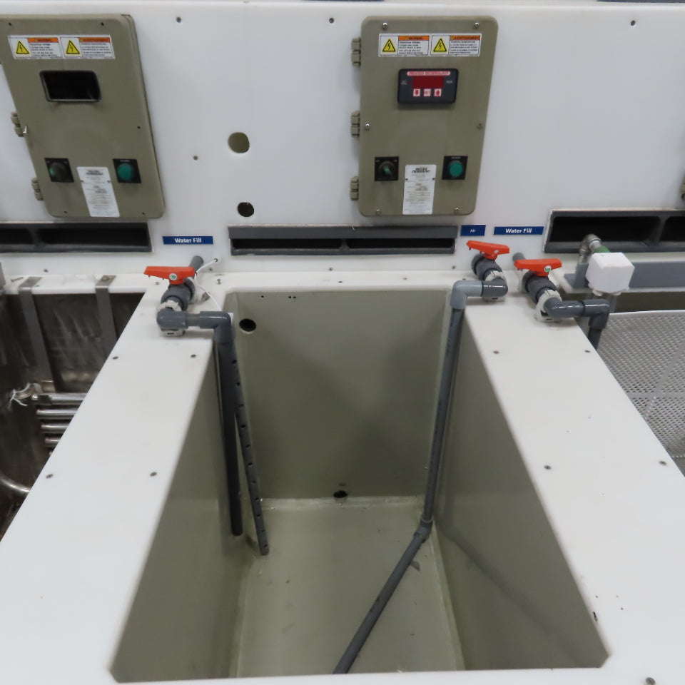 5 Station Plating & Etch Acid Wet Bench Wash Station (40USG Compartments)