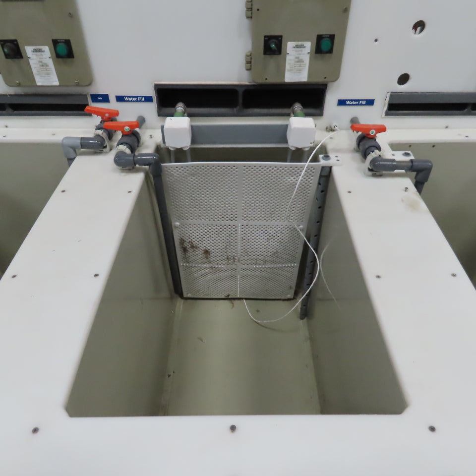 5 Station Plating & Etch Acid Wet Bench Wash Station (40USG Compartments)