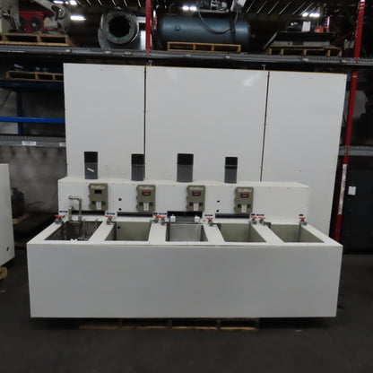 5 Station Plating & Etch Acid Wet Bench Wash Station (40USG Compartments)
