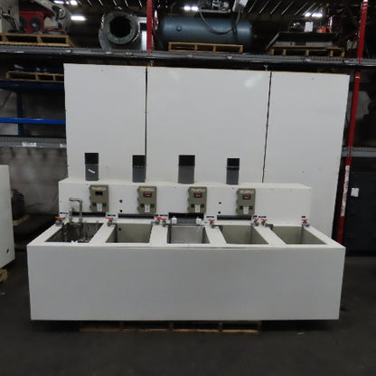 5 Station Plating & Etch Acid Wet Bench Wash Station (40USG Compartments)