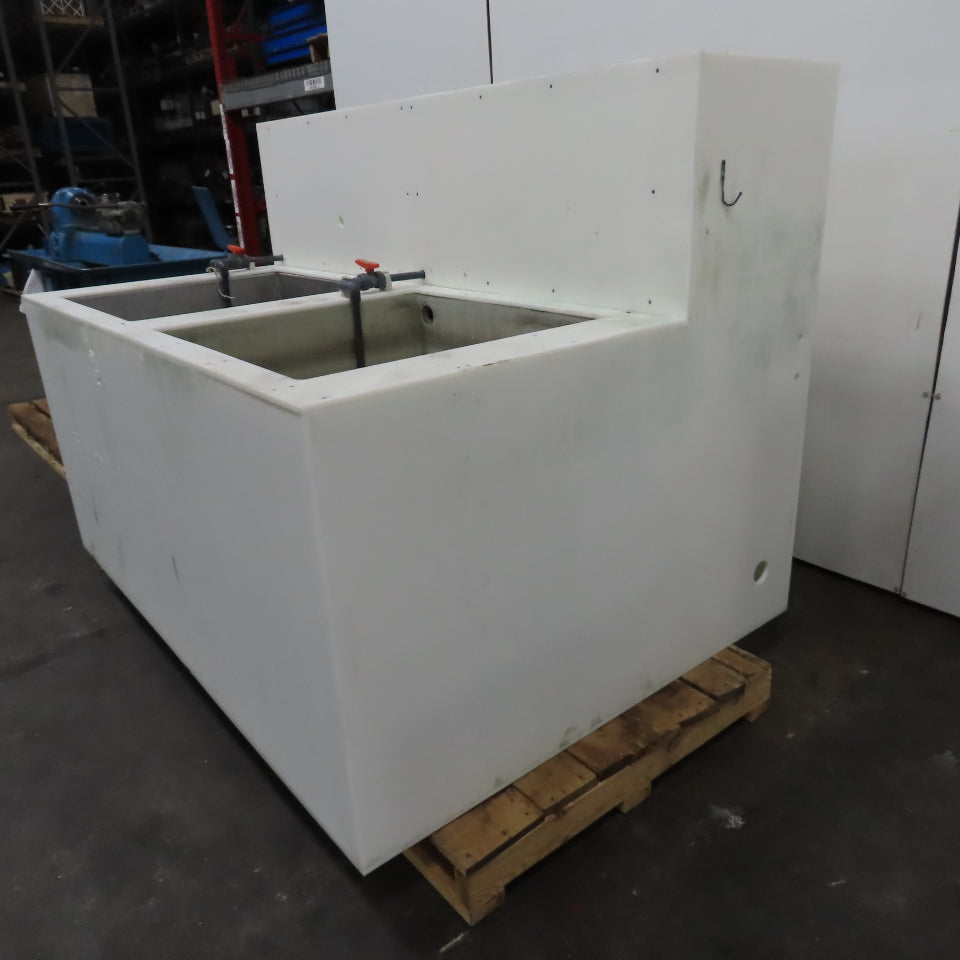 2 Station Plating & Etch Acid Wet Bench Wash Station (100USG Compartments)