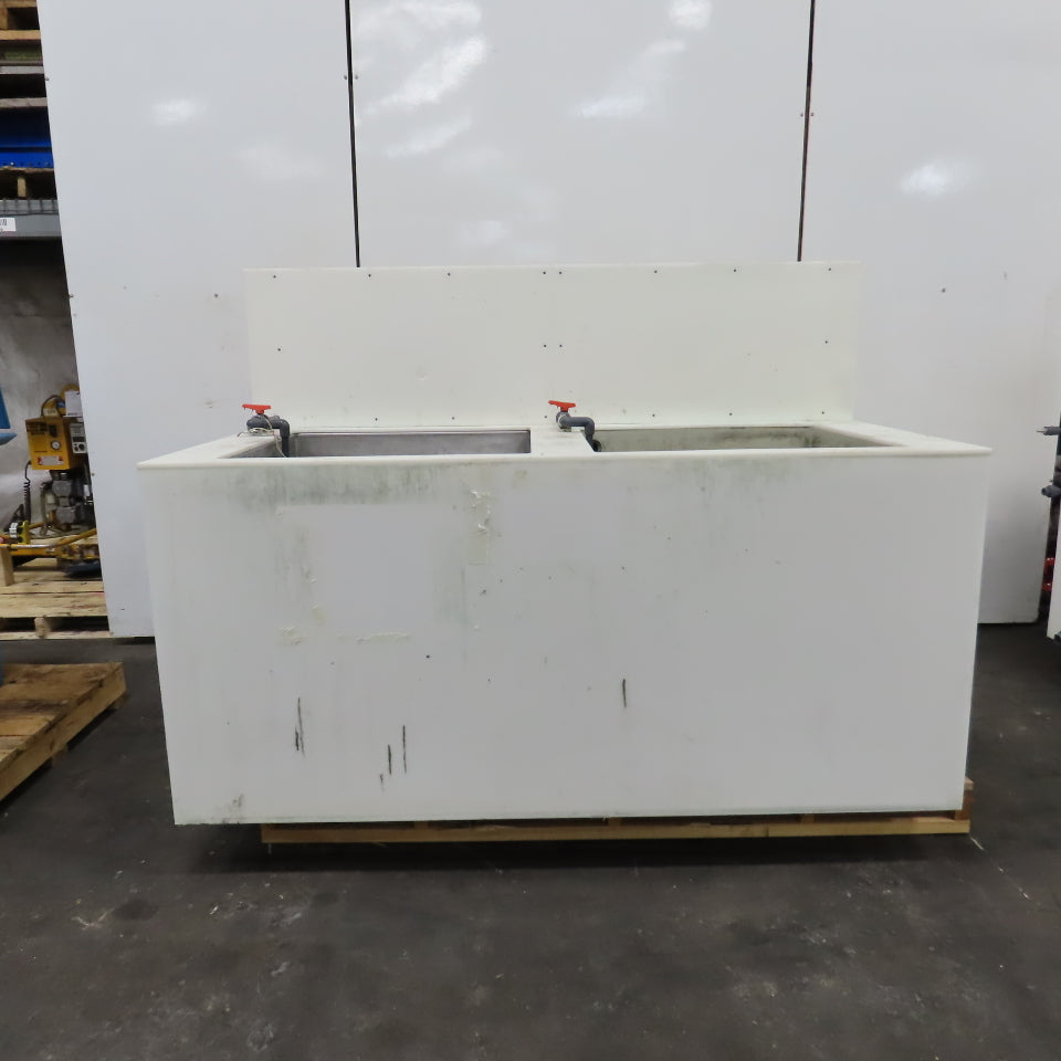 2 Station Plating & Etch Acid Wet Bench Wash Station (100USG Compartments)