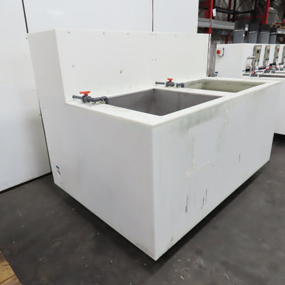 2 Station Plating & Etch Acid Wet Bench Wash Station (100USG Compartments)