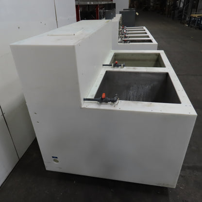 2 Station Plating & Etch Acid Wet Bench Wash Station (100USG Compartments)