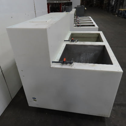 2 Station Plating & Etch Acid Wet Bench Wash Station (100USG Compartments)
