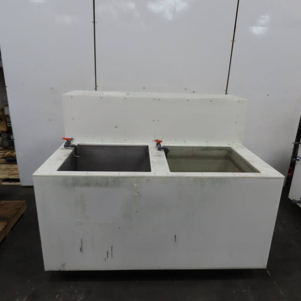 2 Station Plating & Etch Acid Wet Bench Wash Station (100USG Compartments)