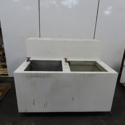 2 Station Plating & Etch Acid Wet Bench Wash Station (100USG Compartments)