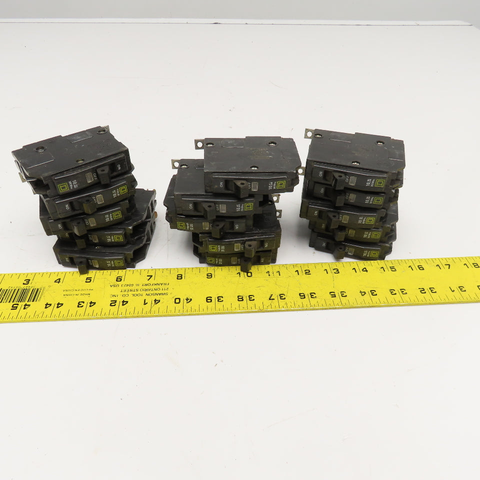Square D Q0B 20A Single Pole Circuit Breaker 120/240V Lot Of 15