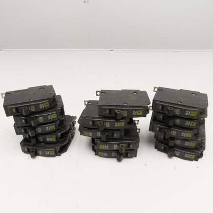 Square D Q0B 20A Single Pole Circuit Breaker 120/240V Lot Of 15