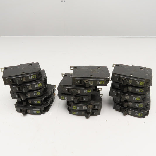 Square D Q0B 20A Single Pole Circuit Breaker 120/240V Lot Of 15