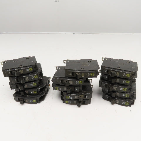Square D Q0B 20A Single Pole Circuit Breaker 120/240V Lot Of 15