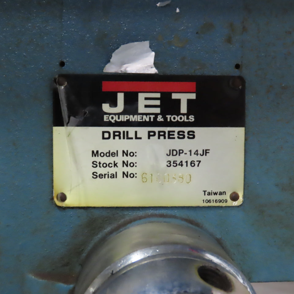 Jet JDP-14JF 14" Floor Mount Drill Press 115/230V 1PH 0.5HP 7" Throat Tested