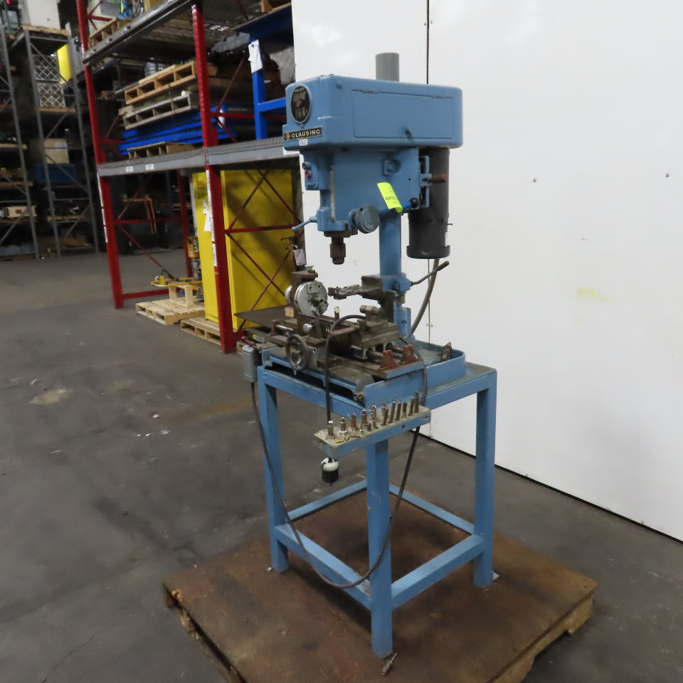 Clausing 1775 15" Bench Mount Drill Dress 208/230V 3PH 1HP W/ Brake & Fixture