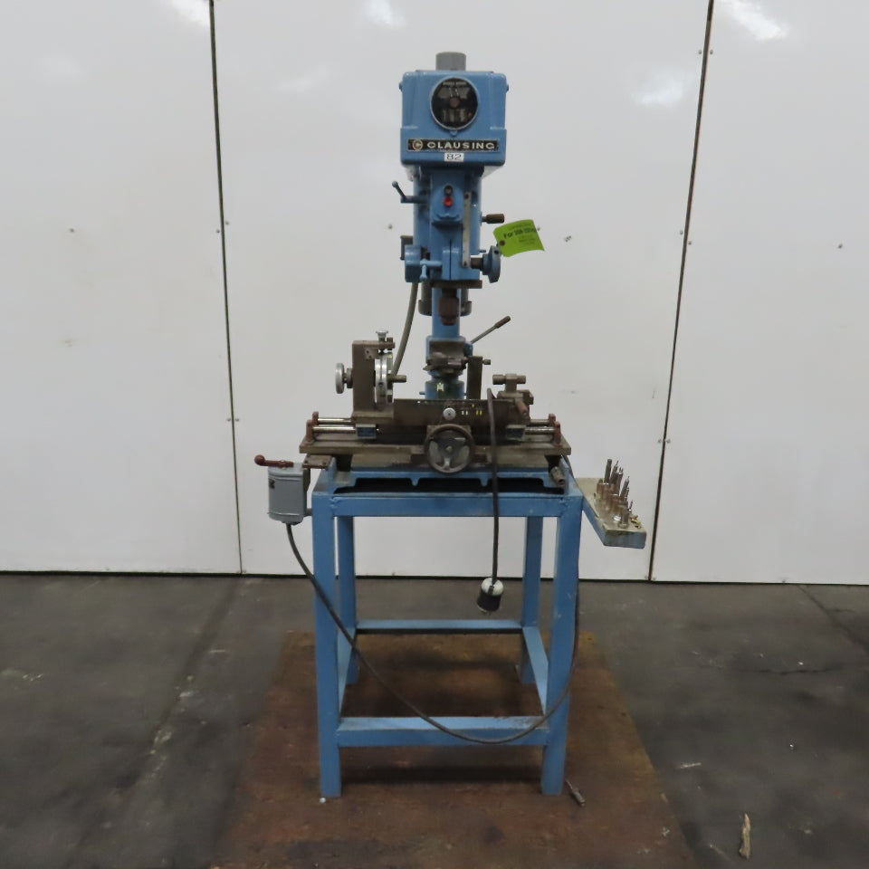 Clausing 1775 15" Bench Mount Drill Dress 208/230V 3PH 1HP W/ Brake & Fixture