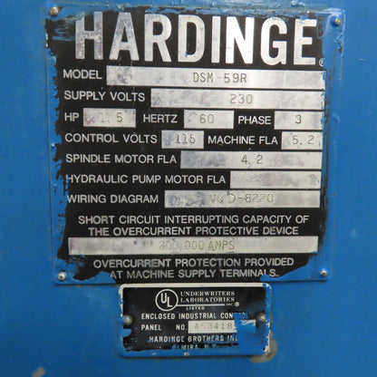 Hardinge DSM-59R Super Precision 9" x 24" Second Operation Turret Lathe 230/460V