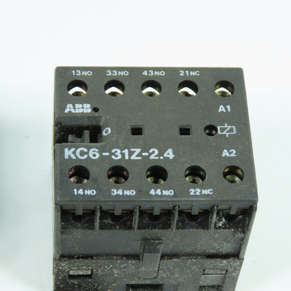 ABB KC6-31Z-2.4 Miniature Contactor 5A 300VAC Lot Of 2