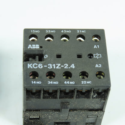 ABB KC6-31Z-2.4 Miniature Contactor 5A 300VAC Lot Of 2