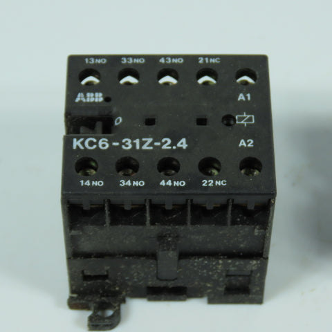 ABB KC6-31Z-2.4 Miniature Contactor 5A 300VAC Lot Of 2