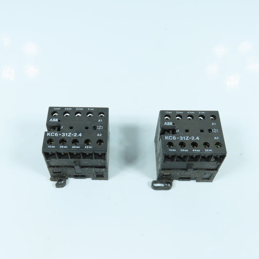 ABB KC6-31Z-2.4 Miniature Contactor 5A 300VAC Lot Of 2