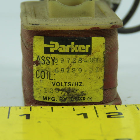 Parker 6972B-01 Solenoid Valve Coil 120V 60HZ