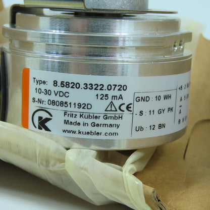Fritz Kubler 8.5820.3322.0720 Incremental Encoder 10-30VDC NEW