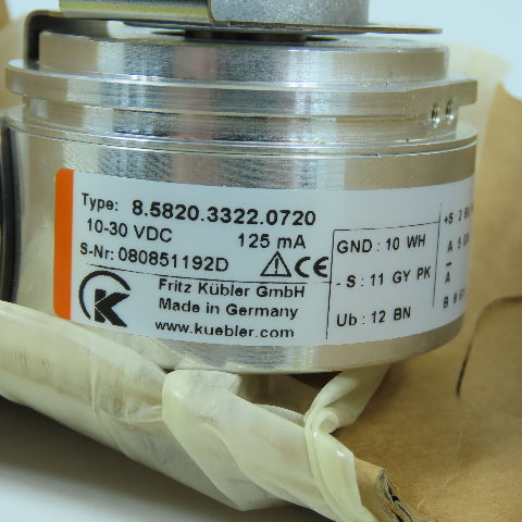 Fritz Kubler 8.5820.3322.0720 Incremental Encoder 10-30VDC NEW