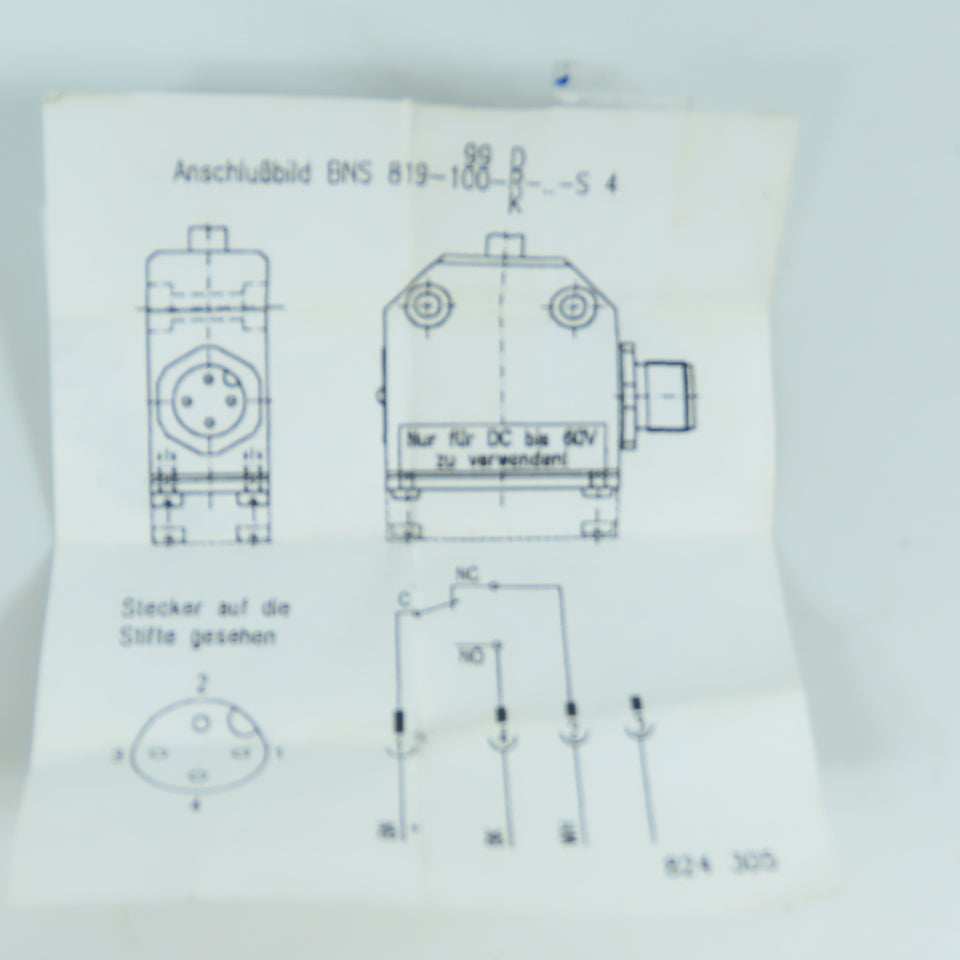 Balluff 819-X512-100-D-12-S4 Mechanical Limit Switch NEW