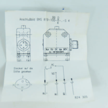 Balluff 819-X512-100-D-12-S4 Mechanical Limit Switch NEW