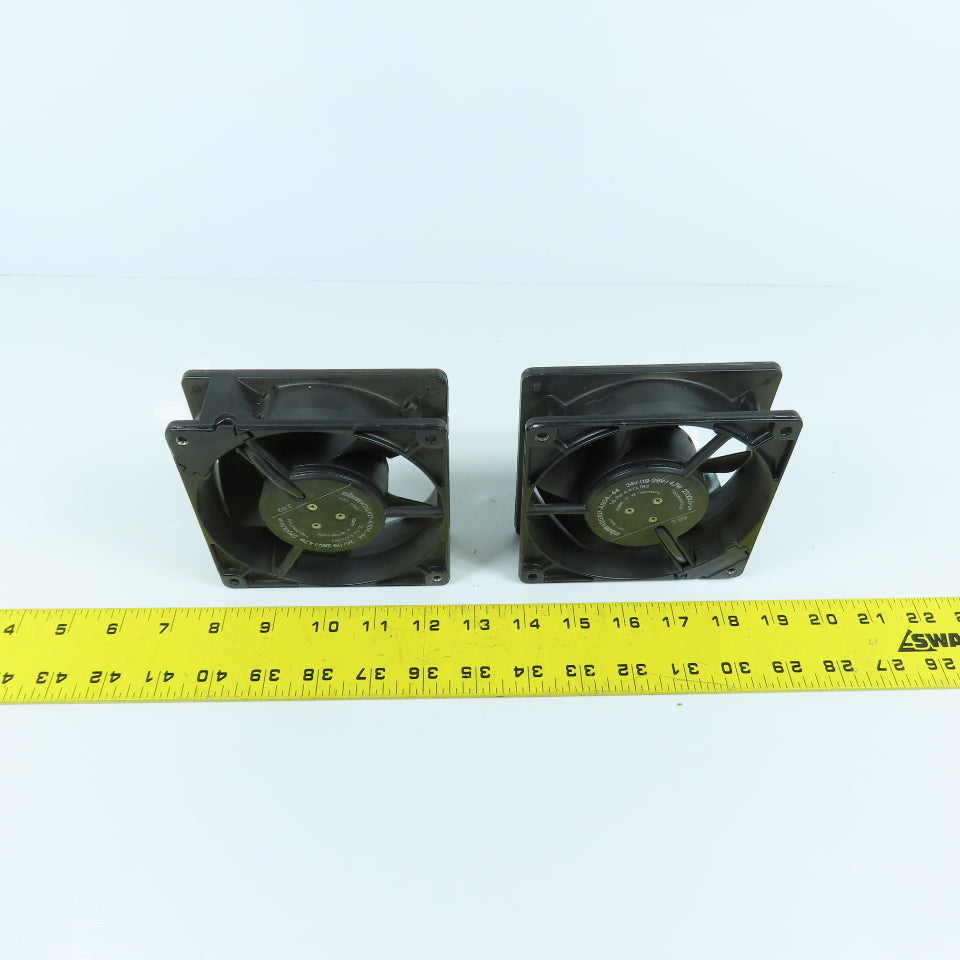 EBM W2G107-AB04-44 24VDC Cabinet Cooling Fan 2700RPM 4-3/4" x 4-3/4" Lot Of 2