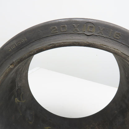 US Industrial 20x10x16 Press On Double Groove Solid Rubber Forklift Tire