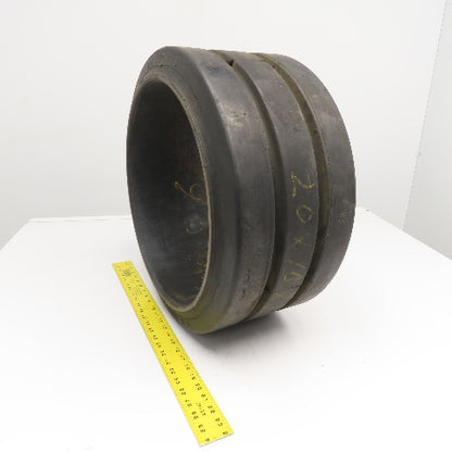 US Industrial 20x10x16 Press On Double Groove Solid Rubber Forklift Tire
