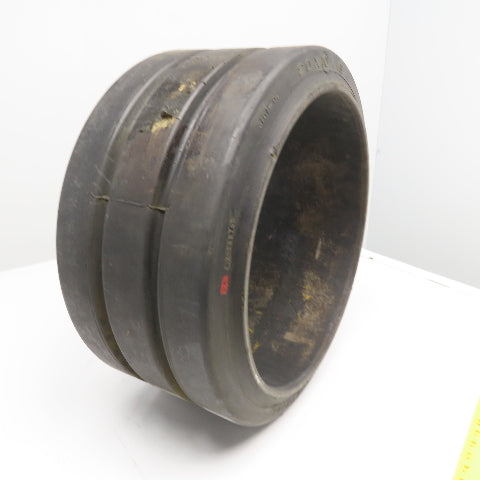 US Industrial 20x10x16 Press On Double Groove Solid Rubber Forklift Tire