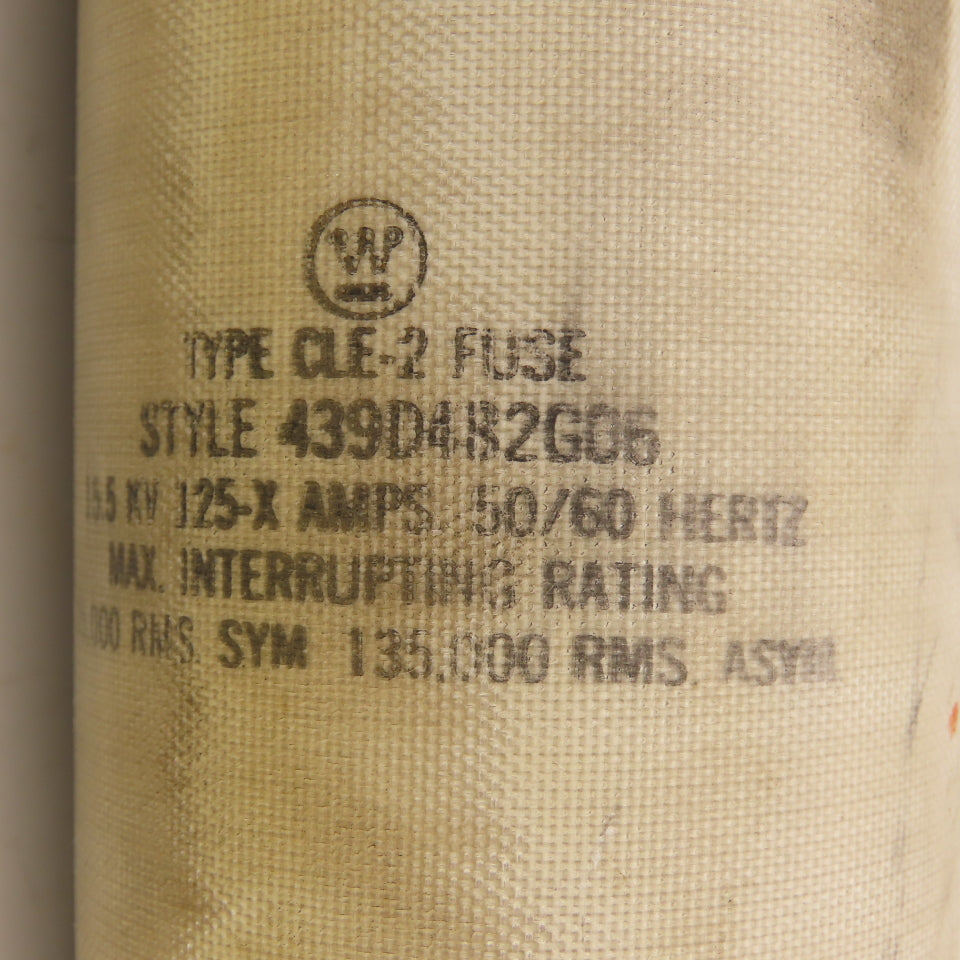 Westinghouse 439D482G06 Type CLE-2 Double Barrel Fuse 15.5KV 125-X Amps 50/60HZ